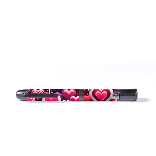 Peelz Sparkly Hearts InPen - Smart Insulin Pen Peelz/Stickers White Smoke