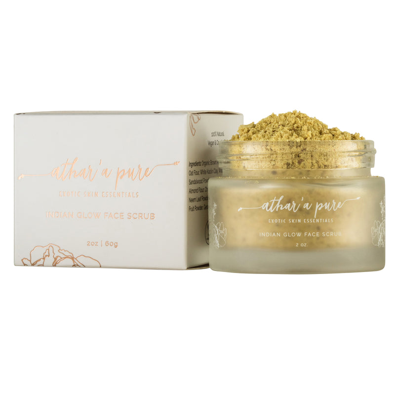 Athar'a Pure Indian Glow Face Scrub (Vegan, 100% Natural) Face Light Gray