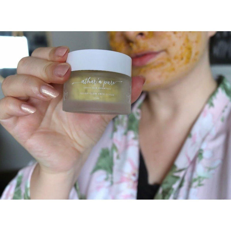 Athar'a Pure Indian Glow Face Scrub (Vegan, 100% Natural) Face Rosy Brown