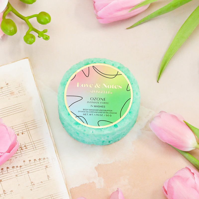 Spongellé Intimate Forte | Love & Notes Spongette Body Wash Infused Buffer Light Gray