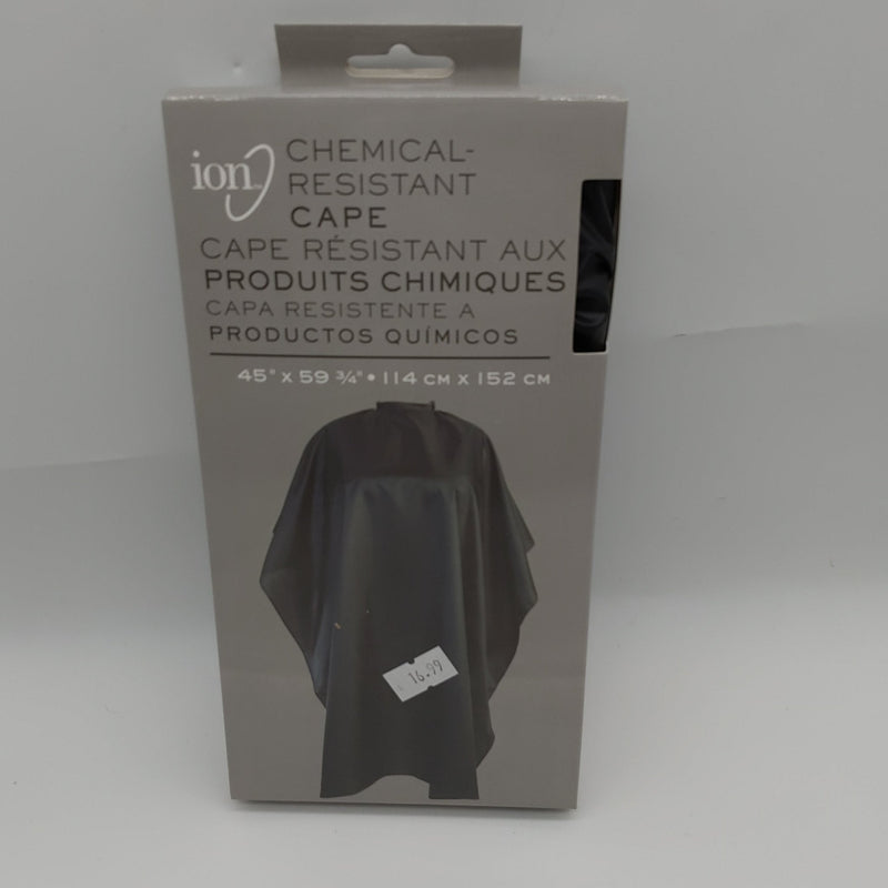 VIP Extensions Ion Chemical-Resistant Cape 45" x 60", Black Salon Cape Dark Gray