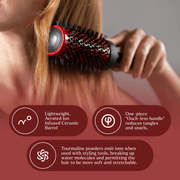 TheSalonGuy Ion Infused Ceramic Round Brush 2.5" TheSalonGuy Haircare Brown