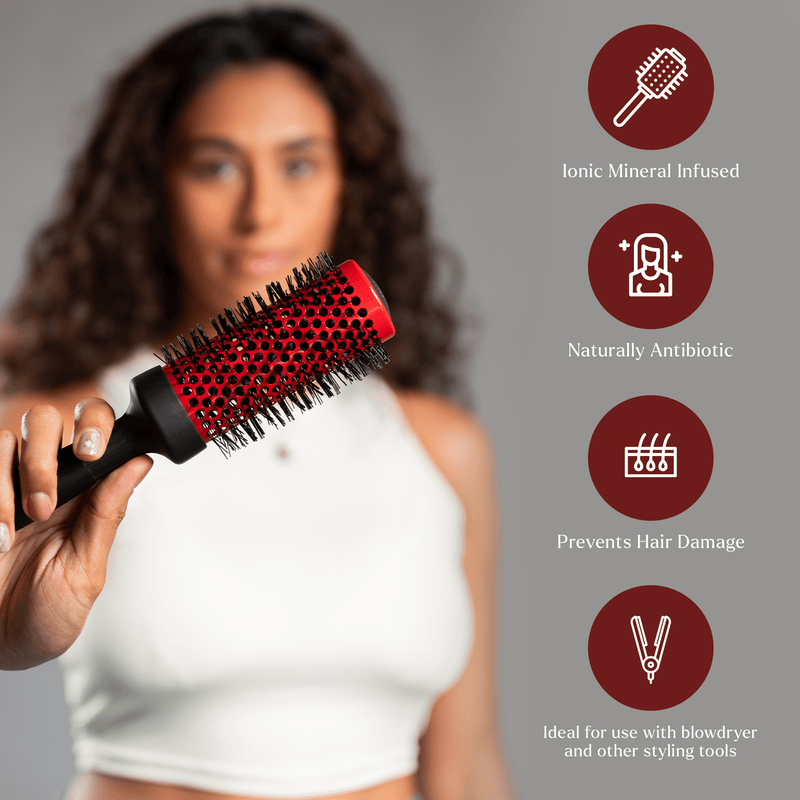 TheSalonGuy Ion Infused Ceramic Round Brush 2.5" TheSalonGuy Haircare Dark Gray