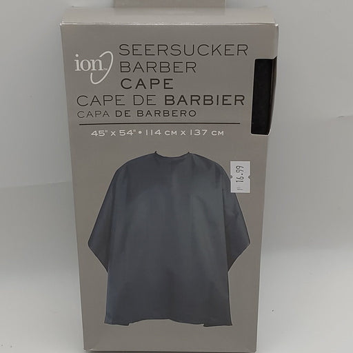 VIP Extensions Ion Seersucker Barber Cape 45" x 54" / 14cm x 137cm, Black Salon Cape Dark Gray