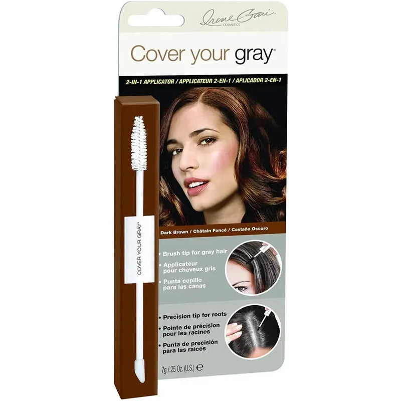 Irene Gari Irene Gari Cover Your Gray for Women 2in1 Hair Color Touch up Wand  0.25 Oz Hair Color Touch up Wand Light Gray