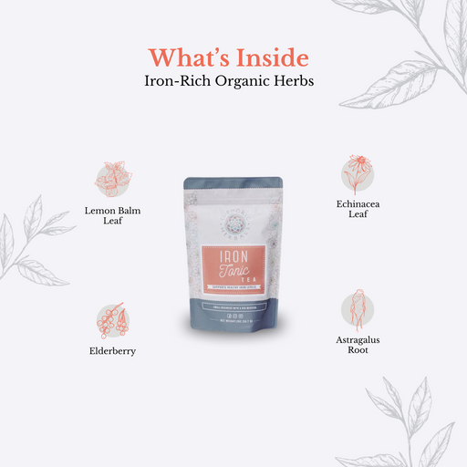 Euphoric Herbals Iron Tonic Herbal Tea Herbal Tea White Smoke 60 Cup Servings,30 Cup Servings