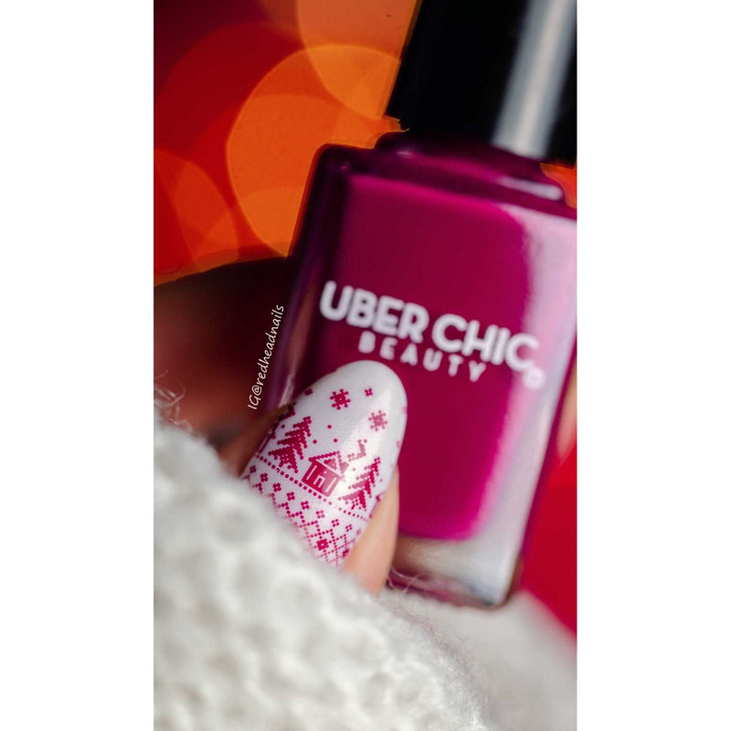 UberChic Beauty It's Beginning To Look A Lot Like Christmas (Christmas-06) Stamping Plate Brown