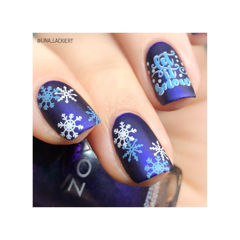 UberChic Beauty It's Beginning To Look A Lot Like Christmas (Christmas-06) Stamping Plate Light Gray