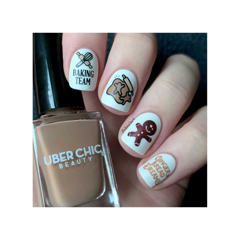 UberChic Beauty It's Beginning To Look A Lot Like Christmas (Christmas-06) Stamping Plate Light Slate Gray