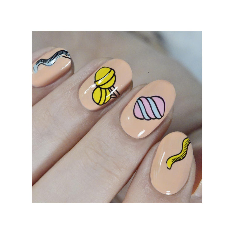 UberChic Beauty I Want Candy Stamping Plate Dark Gray
