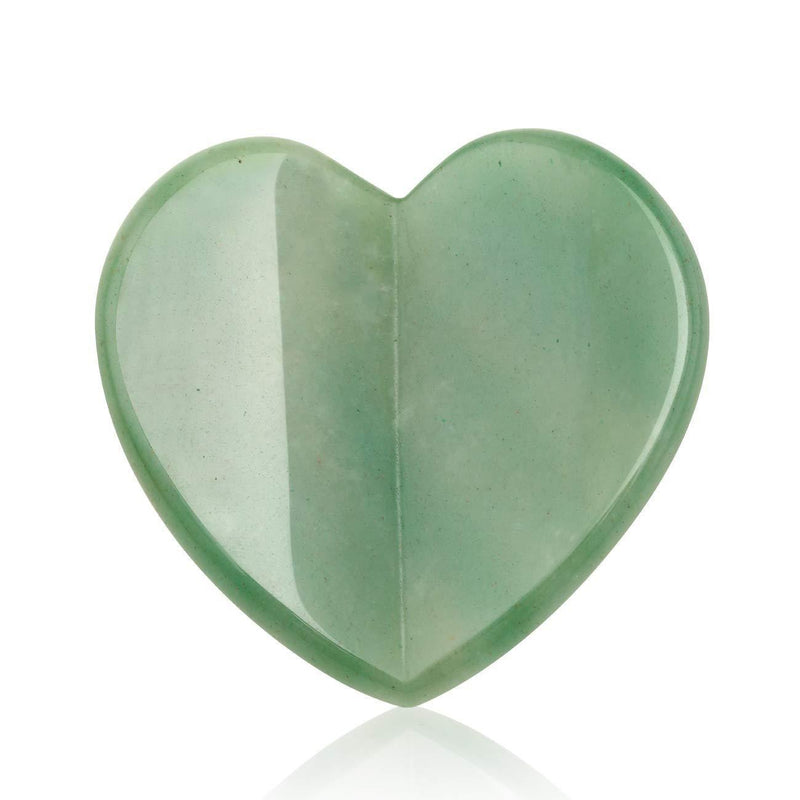 ZAQ Skin & Body Jade Heart Facial Gua Sha Scraping Massage Tool Dark Sea Green