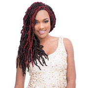 VIP Extensions Janet Collection 2X Mambo Natural Born Locs, 18" Hair Extension White Smoke 1,1B,2,4