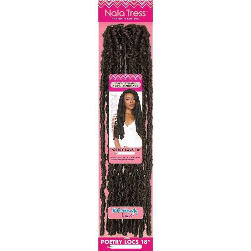 VIP Extensions Janet Collection Nala Tress Poetry Locs, 18" Hair Extension Dark Slate Gray 1,1B,2,4,27,OET1B/BURG,OET1B/30,OET1B/27