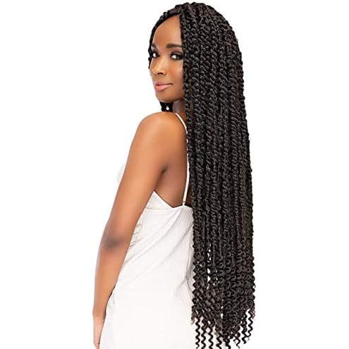 VIP Extensions Janet Collection Nala Tress Passion Twist Braid, 24" Hair Extension White Smoke 1