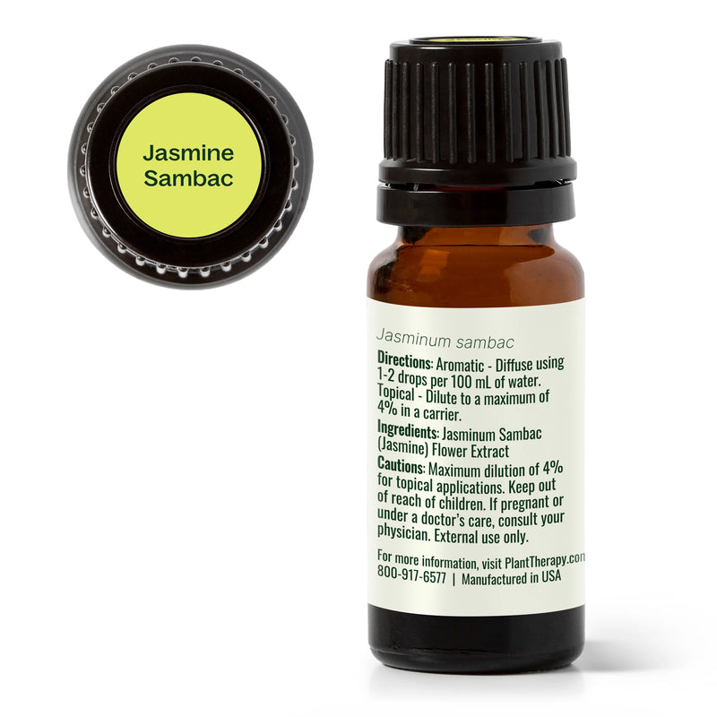 Plant Therapy Jasmine Sambac Pure Absolute Essential Oil White Smoke 2.5 mL,5 mL,10 mL