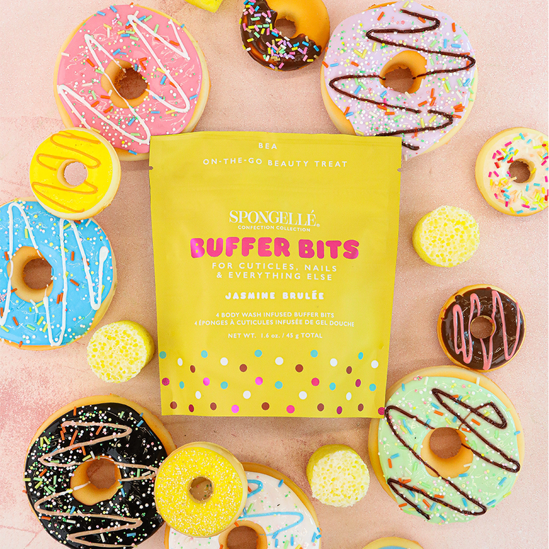 Spongellé Jasmine Brûlée | Confection Buffer Bits Pedi Buffer Wheat