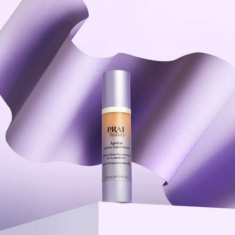 PRAI Beauty Ageless Jawline Uplift Serum Ageless Throat Lavender Blush 1.7oz/50ml,1oz/30ml