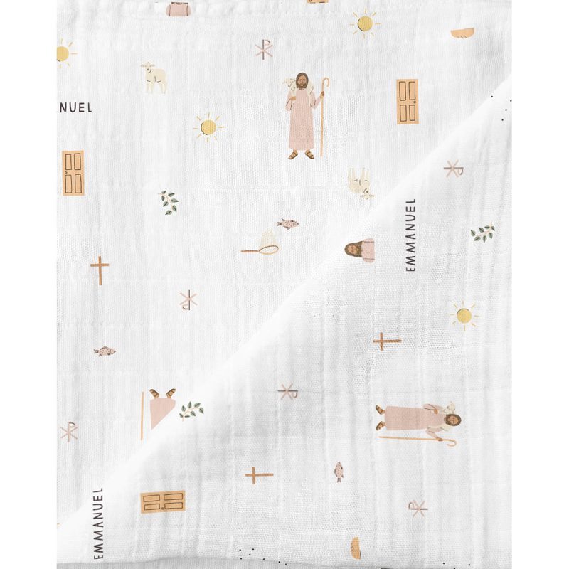 Be A Heart Jesus Muslin Swaddle Baby Blanket Swaddle Lavender