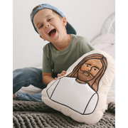 Be A Heart Jesus Pillow throw pillow Light Gray