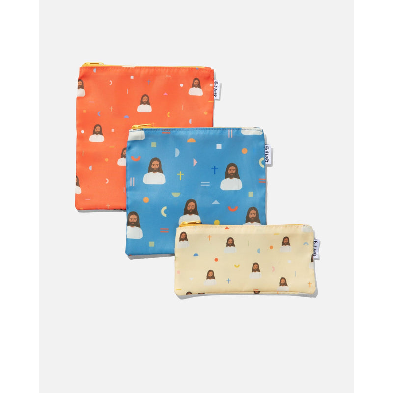 Be A Heart Jesus Reusable Snack Bags snack bags White Smoke