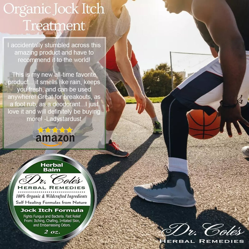 COLEHERBALS LLC 10 - Dr. Cole's Organic Jock Itch Ointment Herbal Rosy Brown