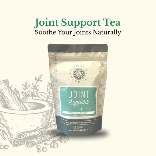 Euphoric Herbals Joint Support Tea Herbal Tea Seashell 60 Cup Servings,30 Cup Servings