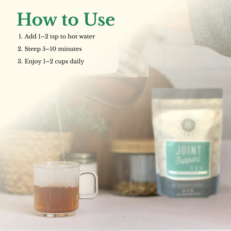 Euphoric Herbals Joint Support Tea Herbal Tea Seashell 60 Cup Servings,30 Cup Servings