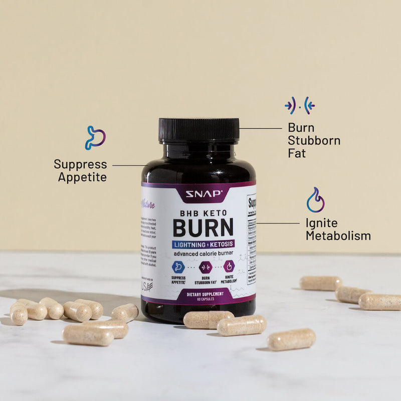 Snap Supplements BHB Keto Burn Light Gray