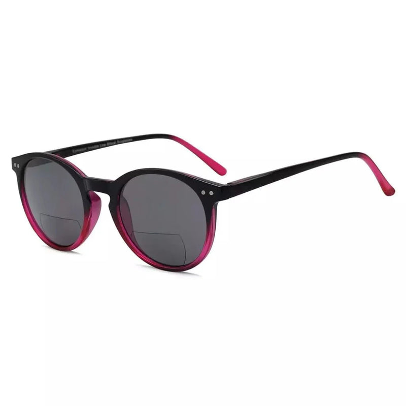 eyekeeper.com Key Hole Style Round Bifocal Reading Sunglasses S005 Sunglasses White Smoke Black Red / +1.00,Black Red / +1.50,Black Red / +1.75,Black Red / +2.00,Black Red / +2.50,Black Red / +3.00