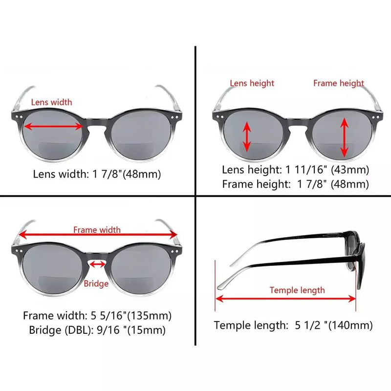eyekeeper.com Key Hole Style Round Bifocal Reading Sunglasses S005 Sunglasses White Smoke Black Red / +1.00,Black Red / +1.50,Black Red / +1.75,Black Red / +2.00,Black Red / +2.50,Black Red / +3.00,Black Tortoise / +1.00,Black Tortoise / +1.50,Black Tortoise / +1.75,Black Tortoise / +2.00,Black Tortoise / +2.50,Black Tortoise / +3.00,Black Gre