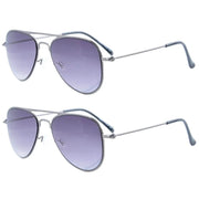 eyekeeper.com Kids Sunglasses 2 Pack Pilot Metal Style S15017 Sunglasses White Smoke Black Green Mirror,Black Silver Mirror,Blue Lens,Gold Brown Lens,Gold Green Mirror,Gold Red Mirror,Pink Lens,Purple Lens,Silver G15,Silver Mirror