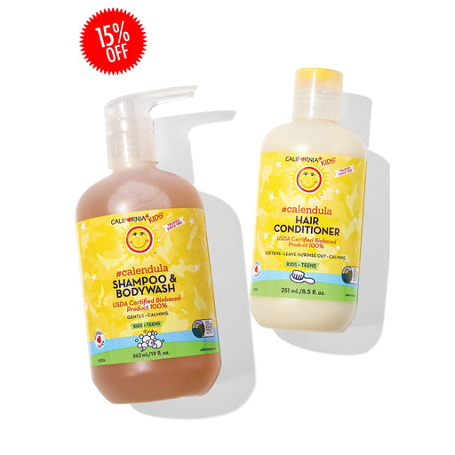 California Baby Kids #Calendula™ Shampoo + Conditioner Bundle Kids White Smoke