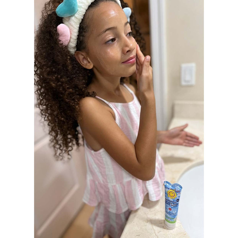 California Baby California Kids® #superclear™ Face Wash Kids Gray 1.8oz/51ml,8.5oz/251ml,8.5oz Facewash + FREE Konjac Sponge