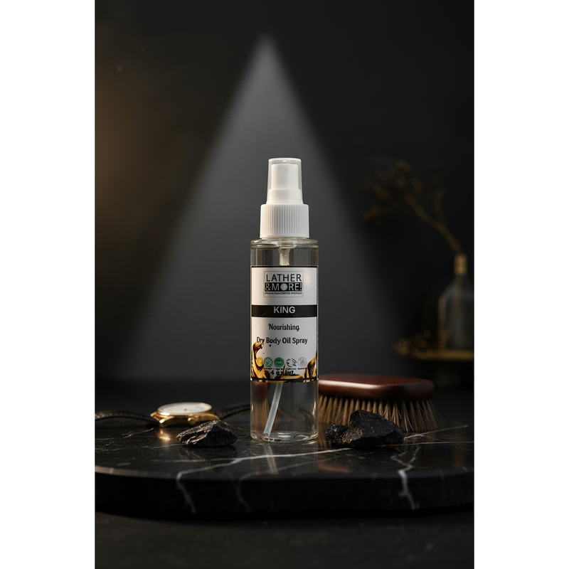 Lather and More! KING Dry Body Oil Body Oil Black