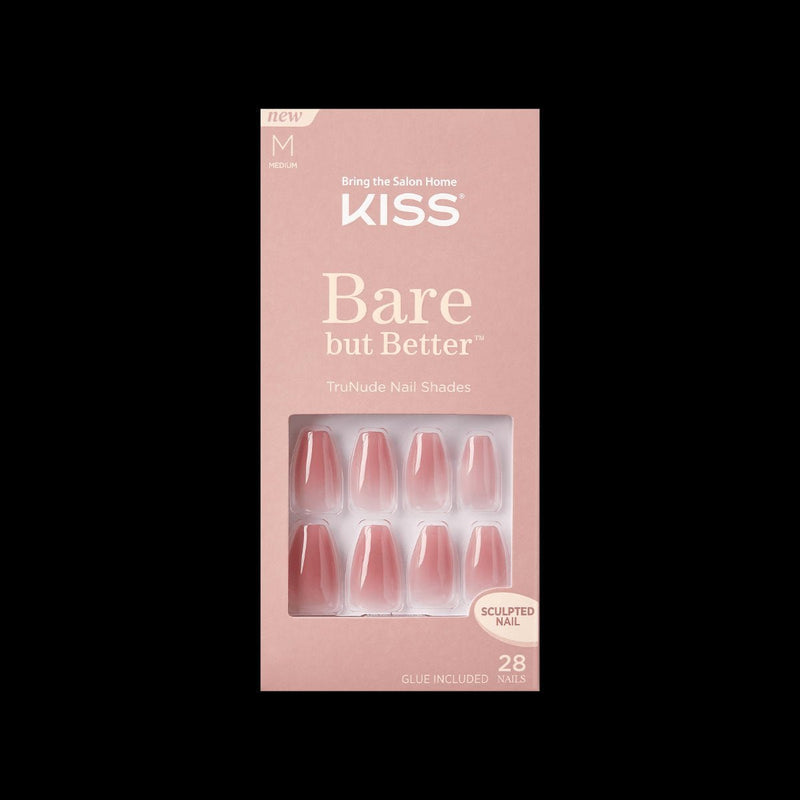 VIP Extensions KISS Bare But Better Nails – Nude Drama Artificial Nails Tan