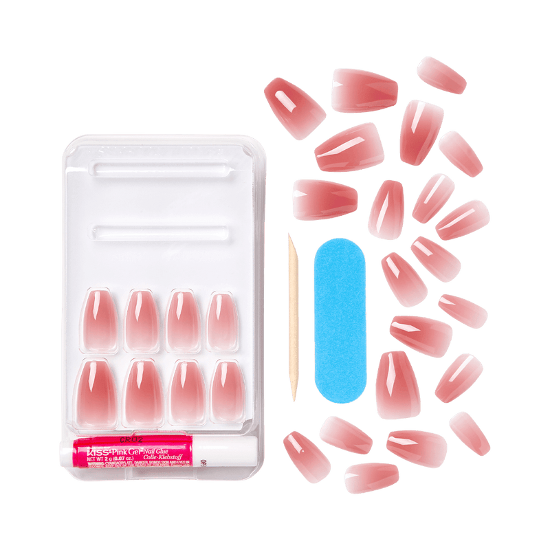 VIP Extensions KISS Bare But Better Nails – Nude Drama Artificial Nails Black