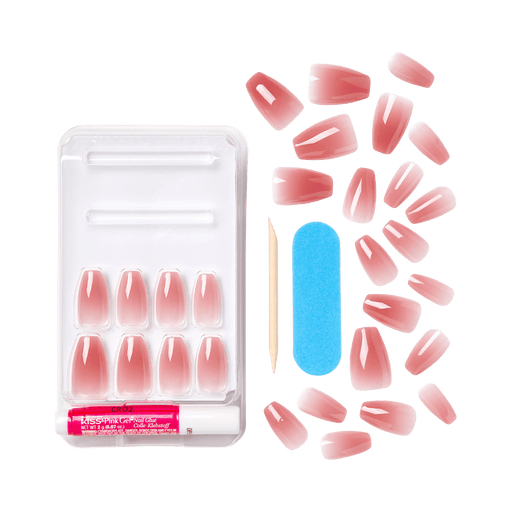VIP Extensions KISS Bare But Better Nails – Nude Drama Artificial Nails Black