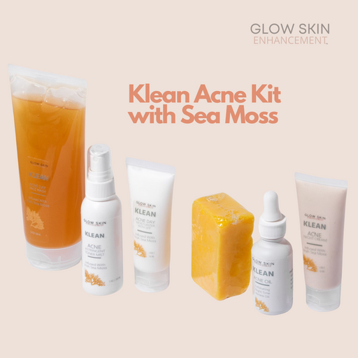 Glow Skin Enhancement KLEAN Acne Kit with Sea Moss (Sensitive Skin) Acne Kit Antique White