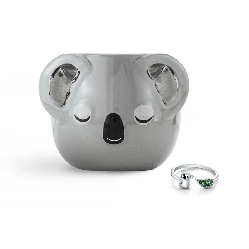 Fragrant Jewels Koala-ty Time - Jewel Candle Jewel Candle White Smoke Ring / 5,Ring / 6,Ring / 7,Ring / 8,Ring / 9,Ring / 10