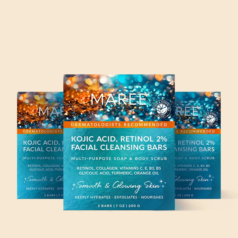 Maree Turmeric Kojic Soap & Scrub Dark Cyan 3 items - Best price