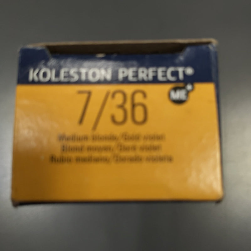 VIP Extensions Wella Koleston Perfect 7/36 Medium Blonde Gold Violet Color Tube Permanent Hair Color Goldenrod