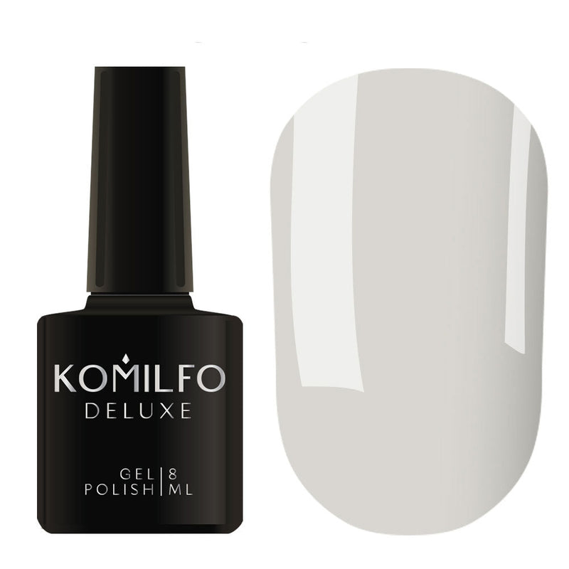 nbmsupply Komilfo Gel Polish Deluxe Series D072 (light blue-gray, with barely noticeable shimmer ), 8 ml White Smoke
