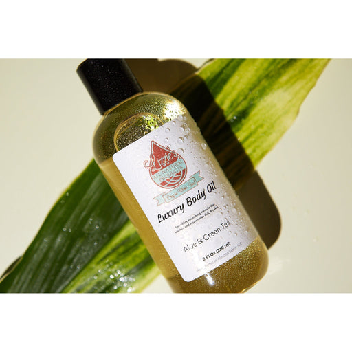 Lizzie's All-natural Products Luxury Body Oil Dark Slate Gray Aloe & Green Tea / 8 oz