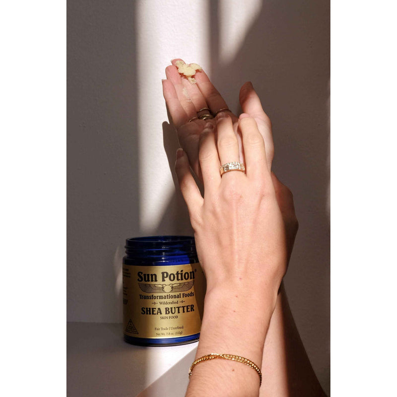Sun Potion Shea Butter (Wildcrafted) Adaptogen Dark Slate Gray 222g Jar,Standard + Travel Pair