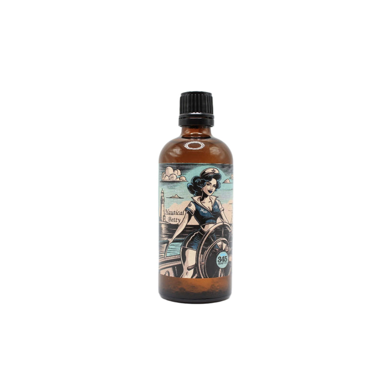 345 Soap Co. 345 Soap Co. Nautical Betty Shaving Collection Shaving Set White Smoke Aftershave Splash 3.4 oz