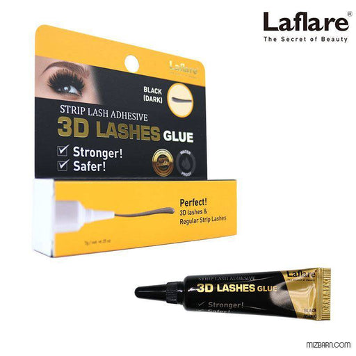 VIP Extensions La Flare 3D Strip Lash Glue, 0.25 oz (7 g) Hair Accessories White Smoke Black