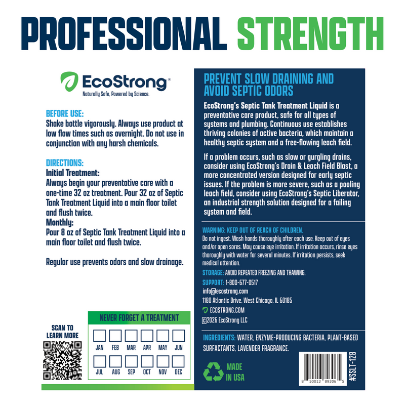 EcoStrong Septic Tank Treatment Liquid Drain & Septic > Septic System Maintenance White Smoke 1 Gallon