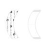 VIP Extensions LACE FRONT (THIN)  SUPPORT TAPE CONTOURS AND MINIS Wig Adhesive White Smoke CC Contour Strips (Thin)36PCs/Bag