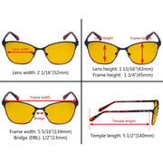eyekeeper.com Blue Light Blockers Glasses Classic Style Eyeglasses LX19023-BB90 Eyeglasses Orange Black / without magnification,Blue / without magnification,Red / without magnification