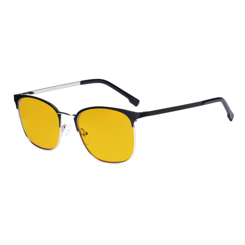 eyekeeper.com Blue Light Filter Glasses Classic Reading Glasses LX19018-BB90 Eyeglasses White Smoke Black / without magnification